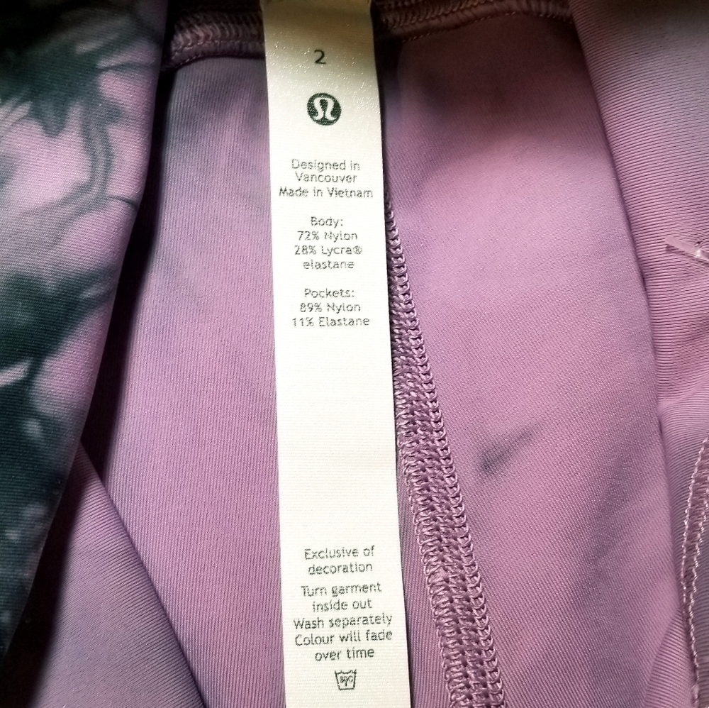 Lululemon Power Thru High Rise Crop 23" Legging Tie Dye Athleisure Athletic NWT - Picture 11 of 14